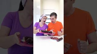 How to make Chocolate Sausage Dessert at home by Alex amp Ksyu [upl. by Edyak]