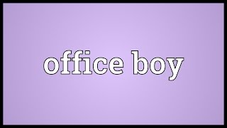 Office boy Meaning [upl. by Yniar]