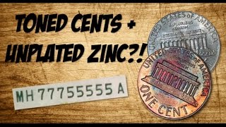 TONED CENTS  UNPLATED ZINC Coin Roll Hunting [upl. by Nador607]