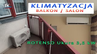 Klimatyzacja do mieszkania w bloku Rotenso model Ukura 35kW montaż Stalowa Wola  mieszkanie 50m2 [upl. by Rubio]