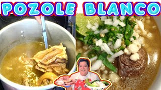 POZOLE BLANCO DELICIOSO EL MAS FACIL DE HACER RECETA EXPRESS [upl. by Assisi885]