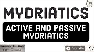 Pharmacology of Mydriatics  Active and Passive Mydriasis [upl. by Veron67]