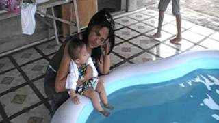 Kiddie Pool Party with 6mos26 days old Baby Reign [upl. by Ahkeber654]