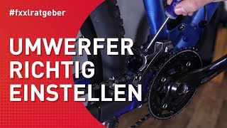 Umwerfer richtig einstellen für präzise Schaltvorgänge  MTB [upl. by Grube297]