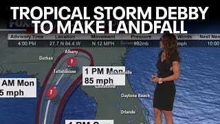 Tropical Storm Forecast Hurricane Debby looms [upl. by Oiredised284]