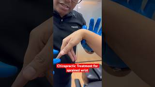 Chiropractic Treatment for sprained wrist drrajneeshkant worldfamouschiropractor [upl. by Burris63]