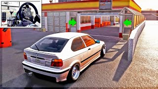 Can we Drift the DriveThru  Car X Drift Racing BMW E36 Drift Setup Steering Wheel Gameplay [upl. by Freemon103]