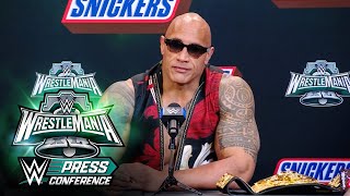 FULL SEGMENT The Rock breaks down new era of WWE WrestleMania XL Saturday Press Conference [upl. by Connett]