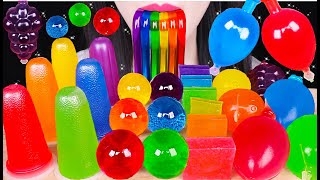 ASMR RAINBOW JELLY PARTY CRYSTAL JELLY KOHAKUTO CUP JELLY JELLY NOODLES 무지개 젤리 먹방 JANE ASMR 제인 [upl. by Gilman]