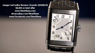 JaegerLeCoultre Reverso Grande 8 Days Q3008120 on Stainless Bracelet [upl. by Lynnworth]