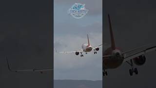 Impressive EasyJet A320 landing at Lisbon Airport [upl. by Damick]