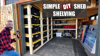 DIY Shed and Garage Shelves Super Simple and Cheap [upl. by Ygiaf479]