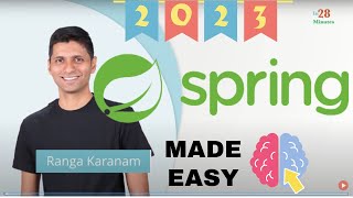 Spring Framework A Tutorial for Beginners  in28minutes  Ranga Karanam [upl. by Osicnarf626]