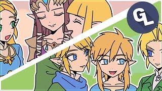 Other Links and Zeldas Meet BotW Link and Zelda [upl. by Sumner]