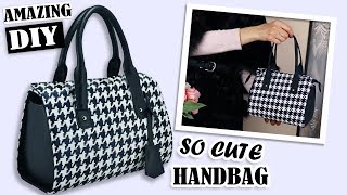 FANTASTIC DIY PURSE BAG POPULAR PRINT  Zipper Handbag Tutorial Fashion Design 2019 [upl. by Ahsinauj]