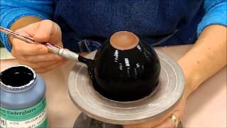 Applying Underglaze to the Ceramics I Pinch Pot cups [upl. by Aneleairam]