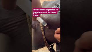 Intravenous injection in jugular vein l dr Umar khan ￼ [upl. by Gipson527]