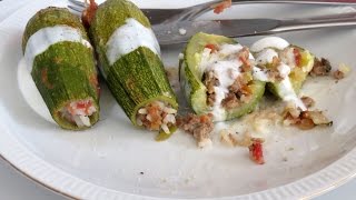 Zapallitos Calabacines Rellenos  The Frugal Chef [upl. by Haneehs789]