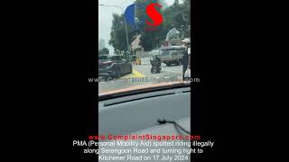 PMA Spotted Riding Illegally Along Serangoon Road And Turning Right To Kitchener Road SHORTS [upl. by Lanuk]