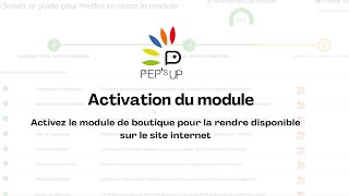 Boutique  Activation du module  Activez la boutique pour la rendre disponible sur le site internet [upl. by Bang]