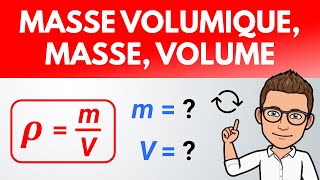 MASSE VOLUMIQUE  formules unités et calculs ✅ Méthode facile [upl. by Nalced]