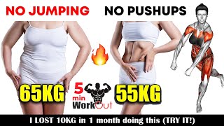 I LOST 10KG in 1 month doing this TRY IT By 5 Min Workout [upl. by Gabriello]