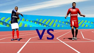 🏃‍♂️ Mbappe vs Ronaldo 100 Meter Race Animation 🏃‍♂️ [upl. by Margi]