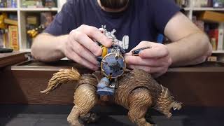 Unboxing Joy Toy Warhammer 40000 Space Wolves Thunderwolf Bjane [upl. by Fritze634]