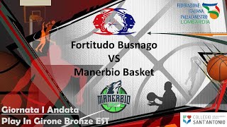 Serie C Lombardia  Fortitudo Busnago VS Manerbio Basket [upl. by Saudra499]