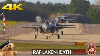 LIVE US AIR FORCE F15 amp F35 ACTION 48TH FIGHTER WING USAF • RAF LAKENHEATH 120424 [upl. by Ney693]