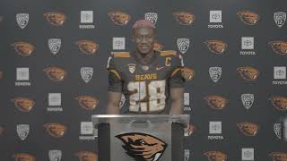 Oregon State Football PostGame Vs Stanford Kitan Oladapo 111123 [upl. by Eltsyrc]