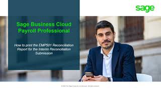 Sage Business Cloud Payroll Professional Generate the EMP501 Reconciliation Report [upl. by Ahab]