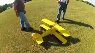 Andrews Aeromaster CRASH on Takeoff RC Airplane Biplane [upl. by Dnob290]