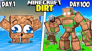 I Survived 100 Days as a DIRT GOLEM in Minecraft [upl. by Jorgan]