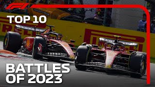 Top 10 Best Battles of the 2023 F1 Season [upl. by Fransisco]