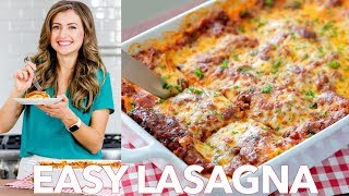 Beef Lasagna Recipe  Easy Dinner   Natashas Kitchen [upl. by Everson82]