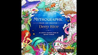 Flip Through Mythographic  Deep Blue Coloring Book [upl. by Anelrad]