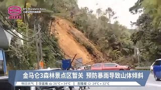 金马仑碧兰璋路段土崩 电线柱压中轿车无伤亡【20240921 八度空间华语新闻】 [upl. by Shelman]