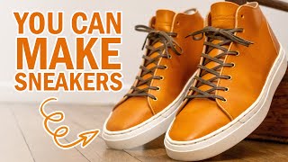 DIY sneakers with Sneakerkit  Vegtan leather [upl. by Aneahs]