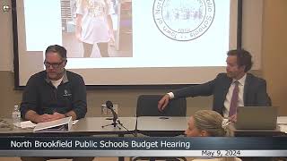 North Brookfield Public Schools Budget Meeting May 9th 2024 [upl. by Conard]