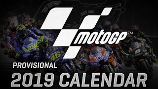 MotoGP 2019 calendar  Circuitsschedule [upl. by Ainorev]