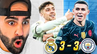 Real Madrid 33 Man City l LIVE REACTION [upl. by Ennayk]