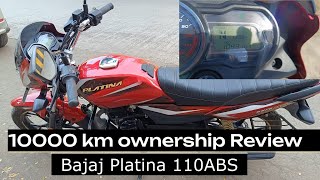 new bajaj platina 110 ABS 10000km ownership review10000km review [upl. by Iknarf]