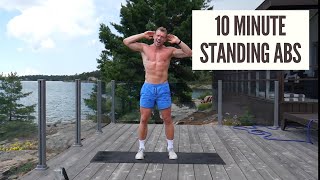 10 MINUTE STANDING ABS WORKOUT TO GET A FLAT STOMACH [upl. by Kristie]