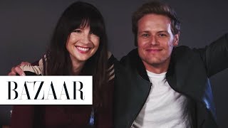 Outlander’s Sam Heughan and Caitriona Balfe Read Your Fan Fiction  Harper’s BAZAAR [upl. by Accisej]