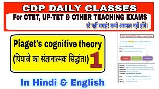 Piagets cognitive theory  all schemas  UPTET2019  CDP Daily Classes [upl. by Oetam165]