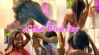 4C Natural Hair Wash Day For Winter  Hair GROWTH amp LENGTH Retention [upl. by Katherina752]