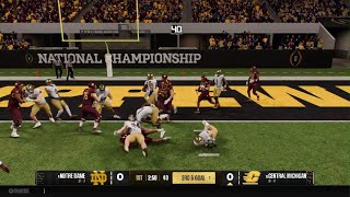 EA SPORTS College Football 25  CMU Dynasty CFP National championship [upl. by Paulette]