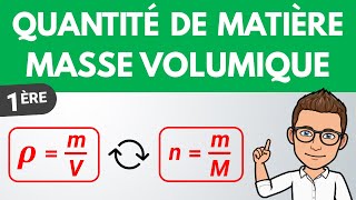 Quantité de matière et masse volumique  1ère spé  Chimie [upl. by Mell]