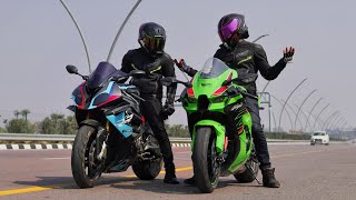 2024 ZX 10R vs 2018 BMW S1000RR  Hottest Race Ever [upl. by Lyndel]